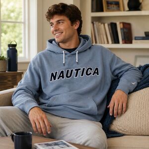 Nautica Hoodie Sweat Shirt Men's Size 2XL Preppy Academia Street Wear Granpacore